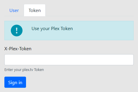 Plex Token dialogue